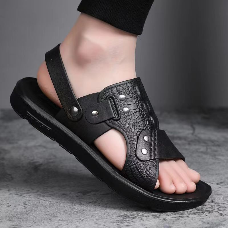 2023 New Men's Sandals Beach Shoes Waterproof Outdoor Slippers Men's Dual-Use Sandals