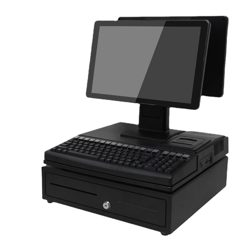 6寸商超机收款机收银机双屏键盘一体机餐饮奶茶店服装烟草