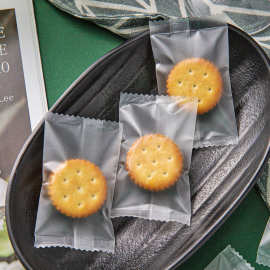 加厚纽扣饼干包装袋雪花酥蔓越莓奶枣曲奇机封袋小饼干糖果透明袋