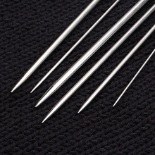 VHM7不锈钢单头毛线棒针手工编织工具套装35cm织毛衣单头针带堵头