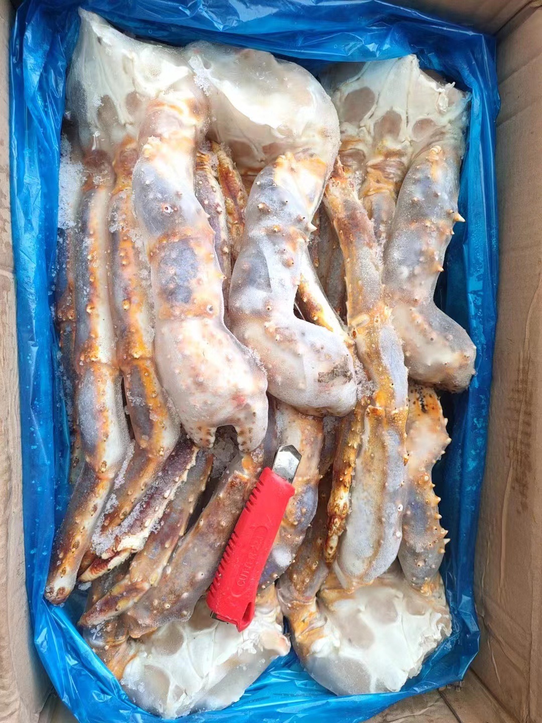 海鲜冻品阿拉斯加帝王蟹脚长脚蟹钳螃蟹钳海蟹钳蟹脚生冻帝王蟹足
