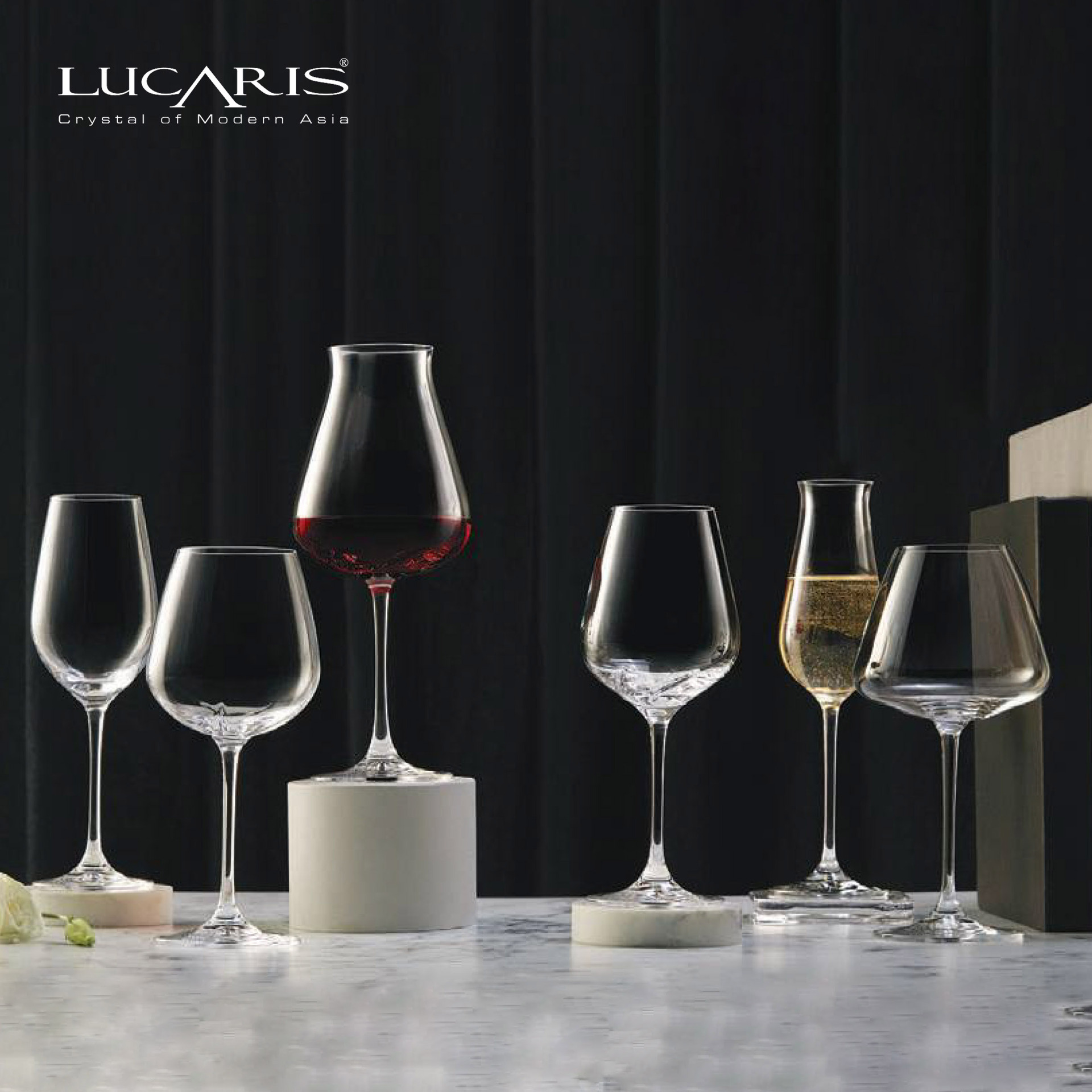 泰国lucaris进口水晶玻璃红葡萄酒杯香槟高脚杯白葡萄酒杯高脚杯