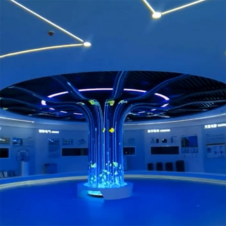 p3圆柱展览厅馆led异型屏 航天太空科技实验室半圆异形立柱屏幕