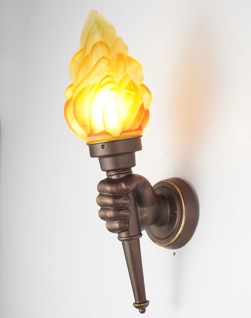 led火炬手壁灯复古墙壁挂灯民宿led户外火把灯咖啡厅户外led壁灯