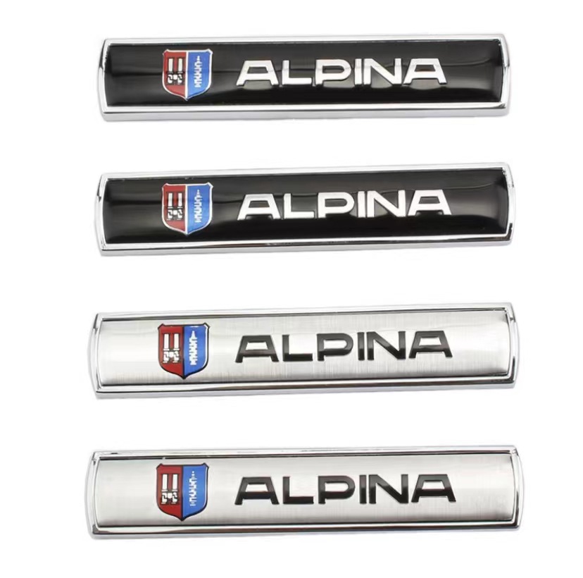 适用于阿尔宾娜alpina运动版侧标装饰贴 后尾箱金属车贴 改装车标