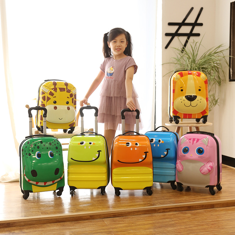 Children's Trolley Case Wholesale Cartoon 18-Inch Luggage Student Password Lock Trolley Case Cute Universal Wheel Suitcase