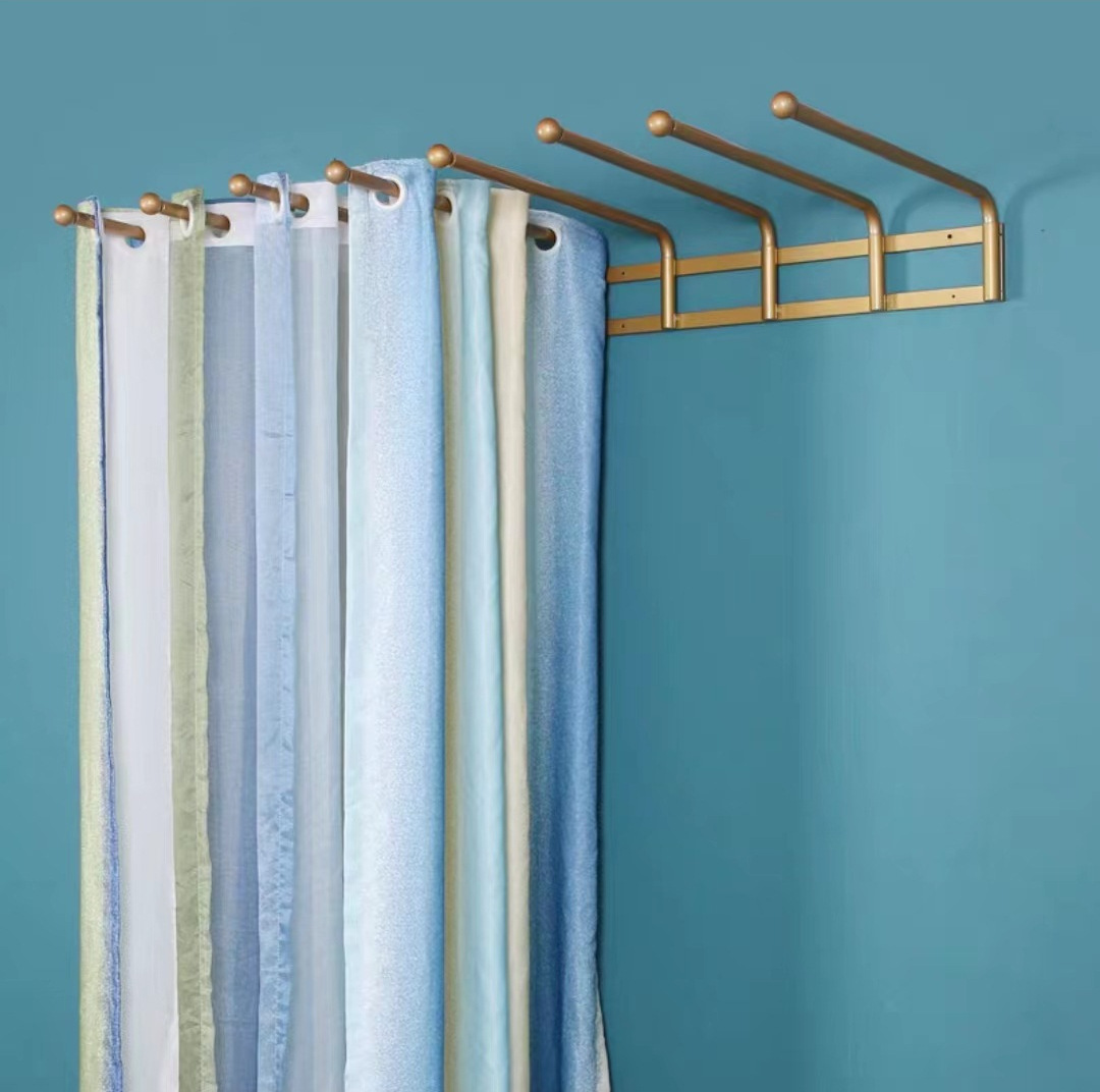 窗帘吊卡样品展示架可移动窗帘挂样摇摆杆上墙软装布艺挂样神器