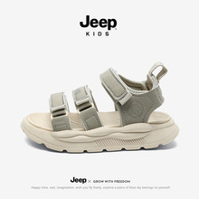 jeep女童运动凉鞋夏款夏季软底防滑2023新款小女孩儿童包头沙滩鞋