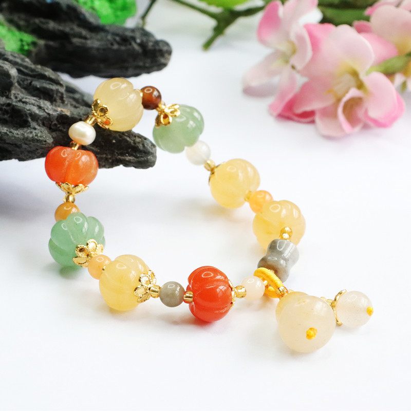 Yaoyu Genuine Jinsi Jade Bracelet Gourd Pumpkin Beads Bracelet Ornament Factory Live Supply Cb2081804