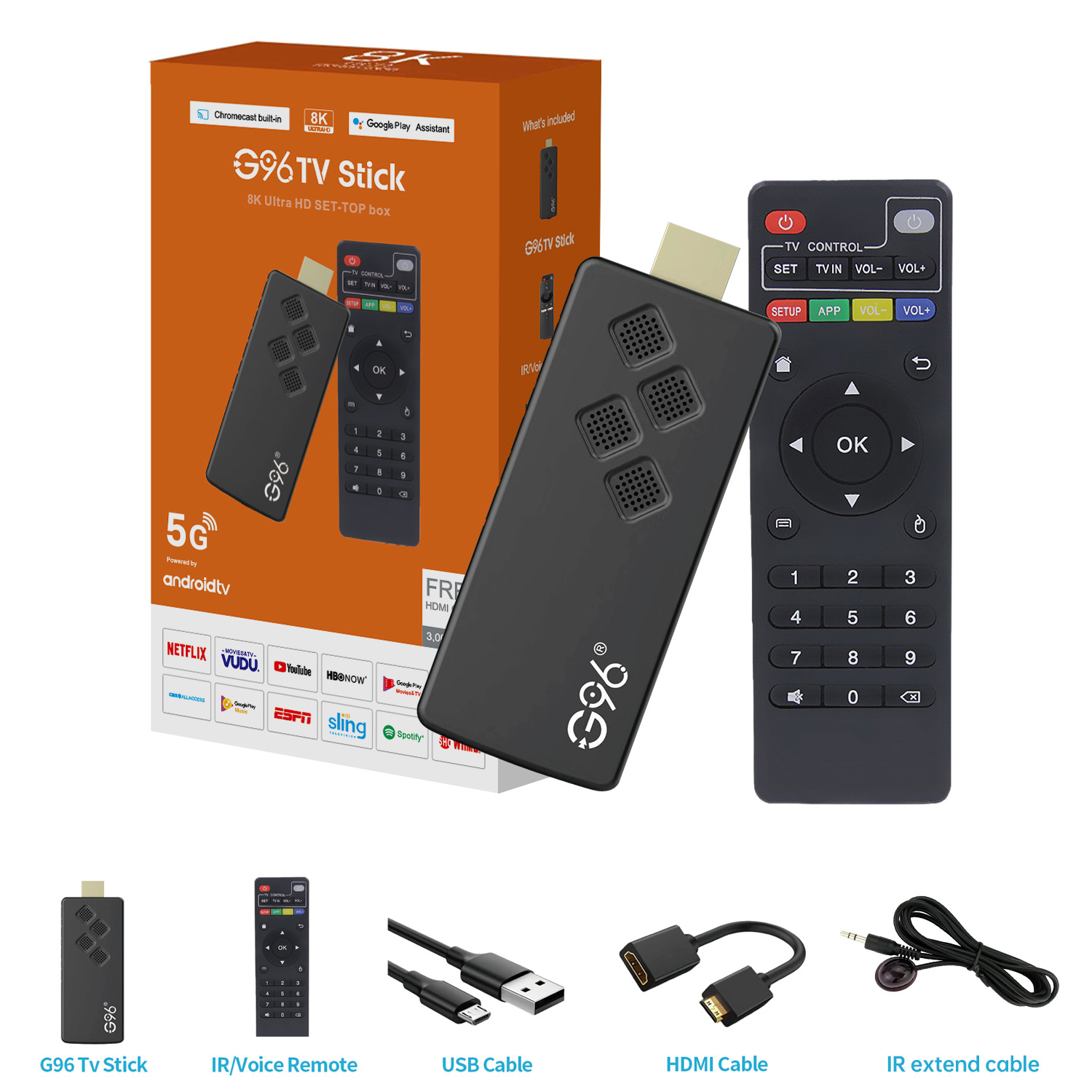 跨境新品G96TVDongle 全志H313 安卓13 双WIFI+蓝牙高清安卓TVBOX