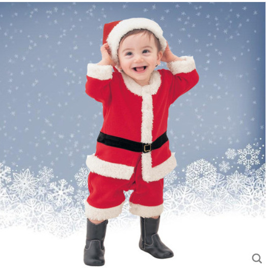 Christmas Costume Boys and Girls Christmas Costume Children Red Halloween Costume Suit New European and American Wholesale
