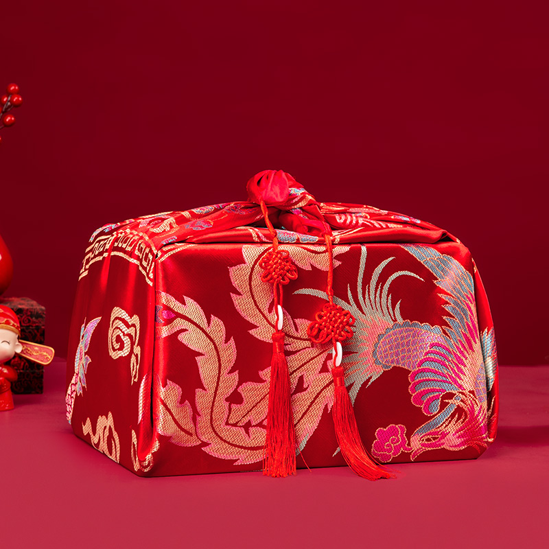 结婚红色喜包袱皮大号包裹女方陪嫁新娘包盆布嫁妆婚庆礼用品大全