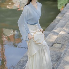汉元素超仙中国风马面裙套装女日常可以上班穿的汉服改良版连衣裙
