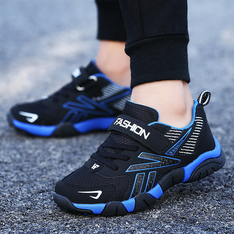 外贸童鞋男童春秋中大童运动鞋透气韩网面休闲鞋男孩儿童跑步鞋子