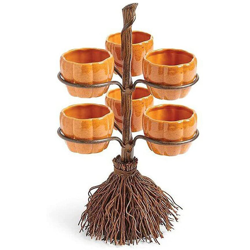 halloween pumpkin snack bowl stand 万圣节南瓜小吃碗架