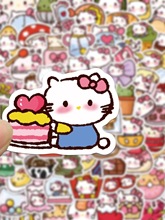 90张卡通可爱hellokitty贴纸ins风创意手机壳笔记本装饰防水贴画