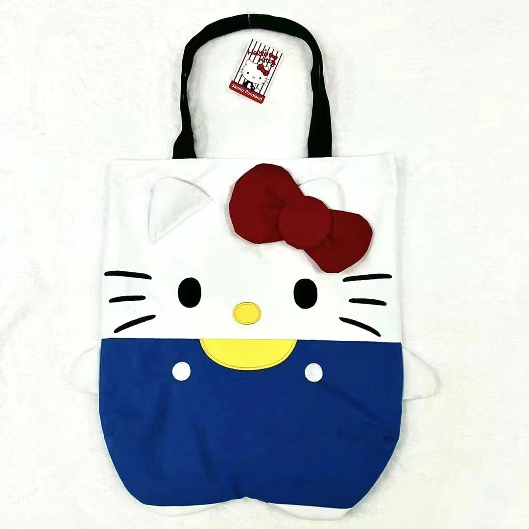 三丽鸥卡通帆布袋单肩可爱帆布包女棉布袋学生大容量手提购物袋