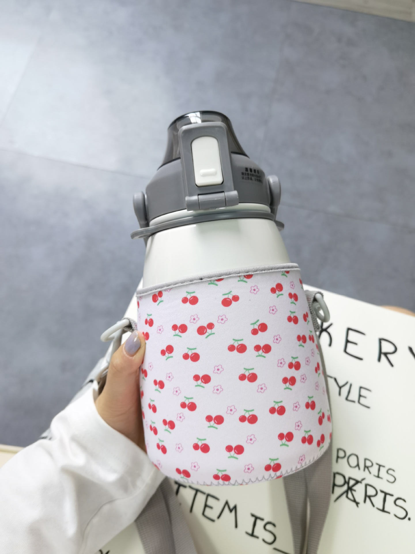 Big Belly Cup Sets Neoprene Tape Crossbody Strap Big Belly Glass Protective Cover Thermos Cup Insulation Sleeve