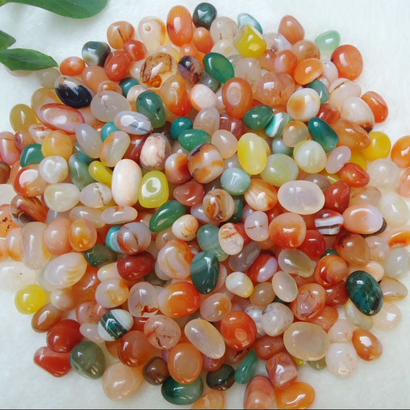 南京雨花石原石天然清仓鹅卵石头花盆鱼缸造景装饰头彩色石子