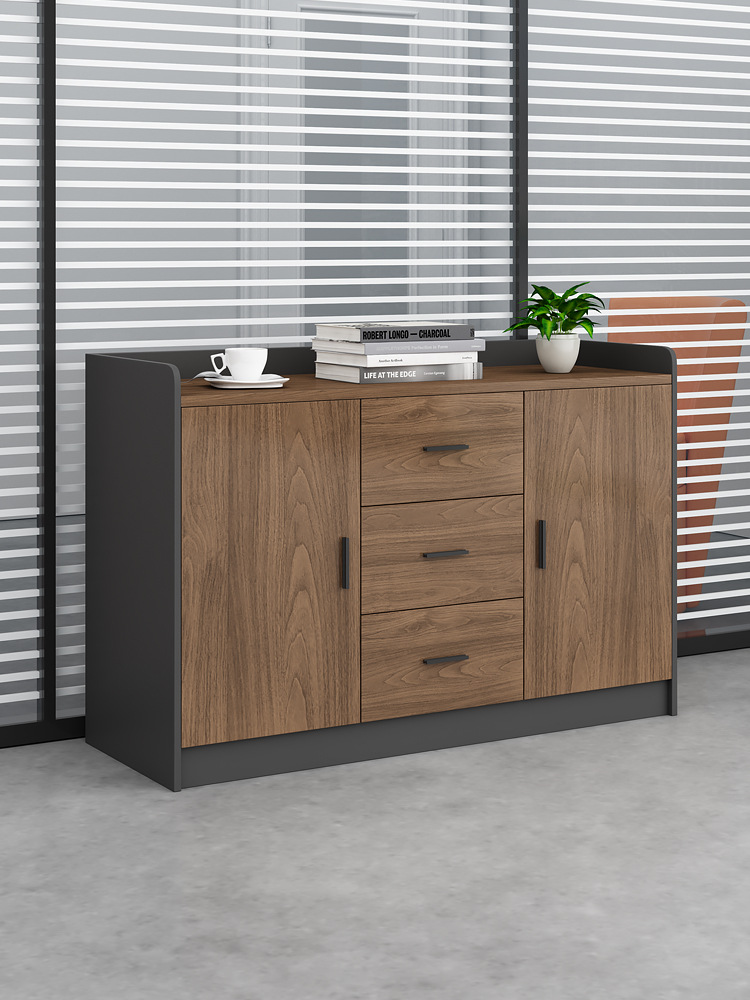 矮柜储物文件柜木质办公室抽屉柜酒店会议室茶水柜办公边柜置物柜