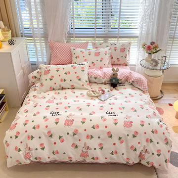 小清新床单单件全棉儿童被单人宿舍炕单1.5米枕套三件套床笠-阿里巴巴