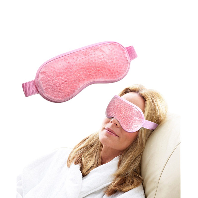外贸工厂定制亚马逊冰眼罩pvc凝胶眼罩毛绒布冰珠凝胶眼罩冰袋