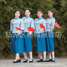 民国学生装五四青年装大合唱朗诵服装书香小姐装摄影舞台剧演出服