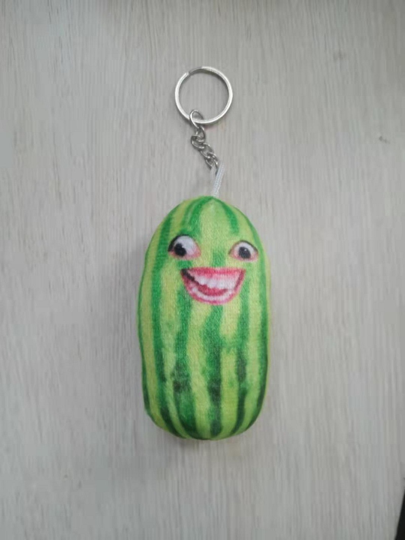 Who Knows Watermelon Strip Family? Voice Funny Stuffed Toy Pendant Press Talking Original Voice Laughing
