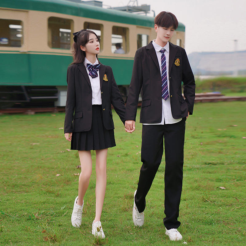韩版学院风班服中学生校服套装高中生秋冬季西装外套初中生演出服