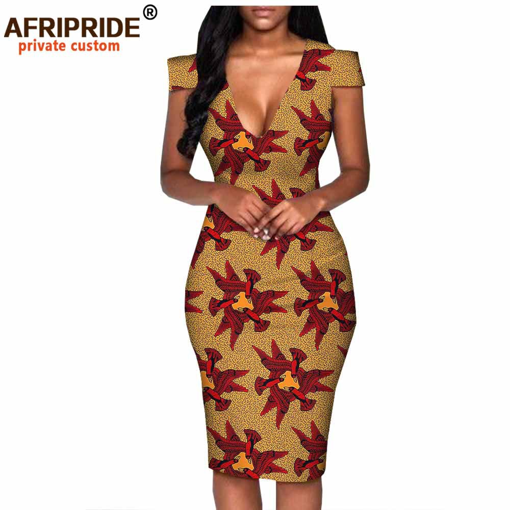 New Arrival Hot Sale African Ethnic Print Batik Cotton plus Size Fashion Dress Afripride1825074