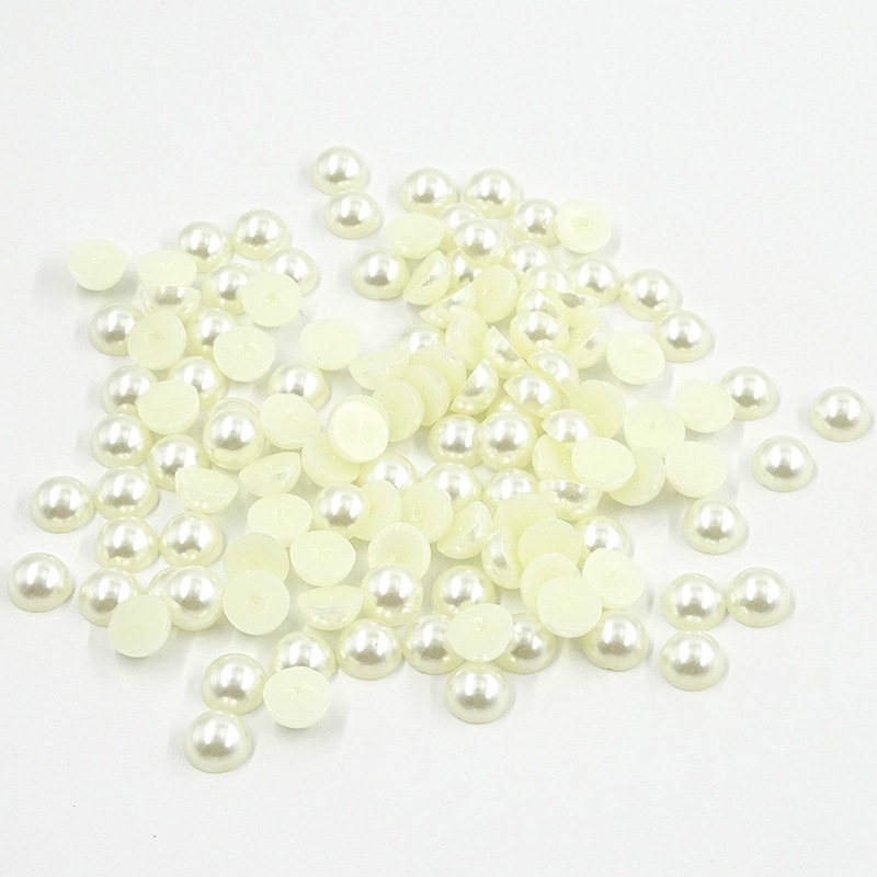 ABS Imitation Pearl Semicircle Beads Mermaid Bead Phone Case DIY Material Nail Ornament Cream Glue Accessories