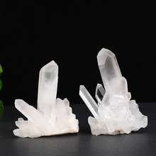 天然白水晶晶簇摆件 水晶簇原石 家居办公摆件批发
