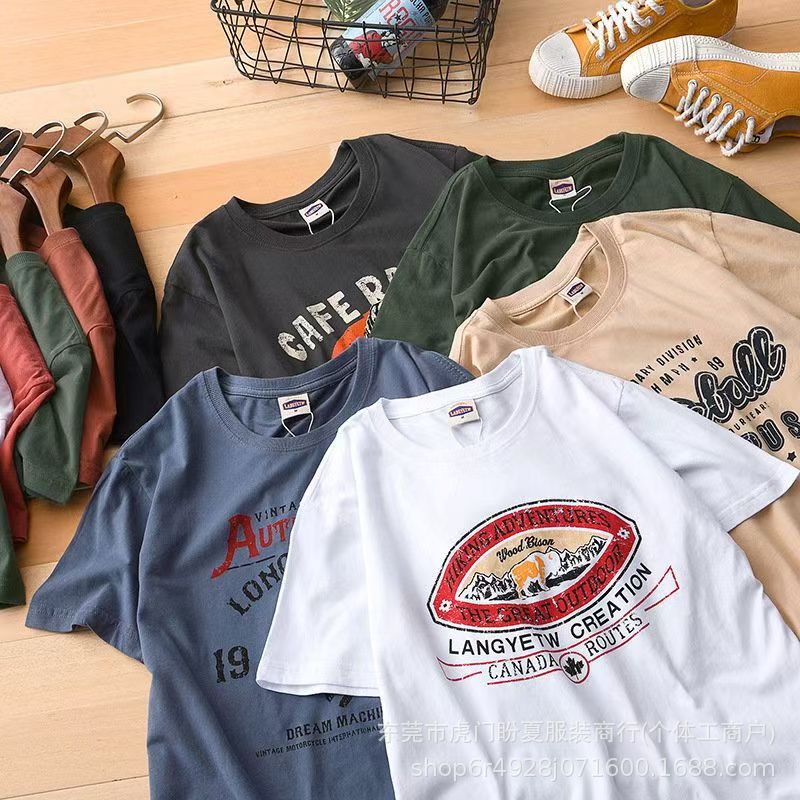 外贸男装尾货 夏季大码短袖男式t恤 库存5元男半截袖地摊货源批发