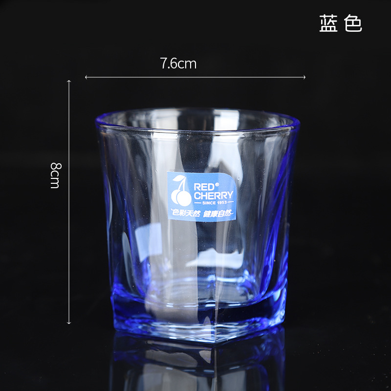 Factory in Stock Household Fashion Color Wine Glass Tea Soda Lime Glass Cup Mcluer Music Flower Cup Wholesale