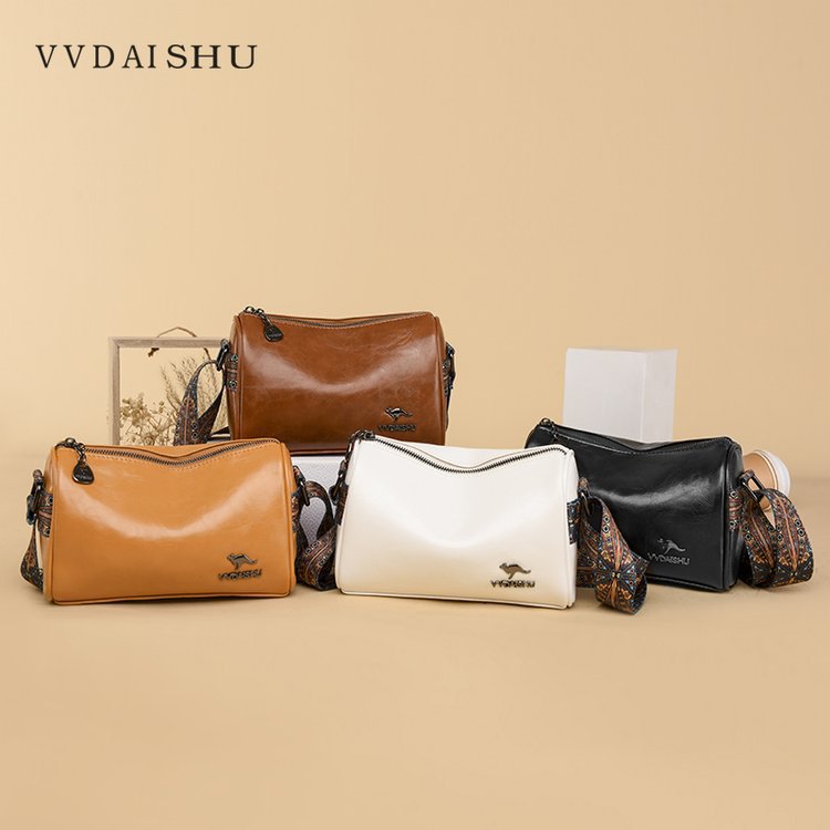 唯唯袋鼠正品大爆款斜挎包女士背包韩版大容量包真皮质感百搭包包