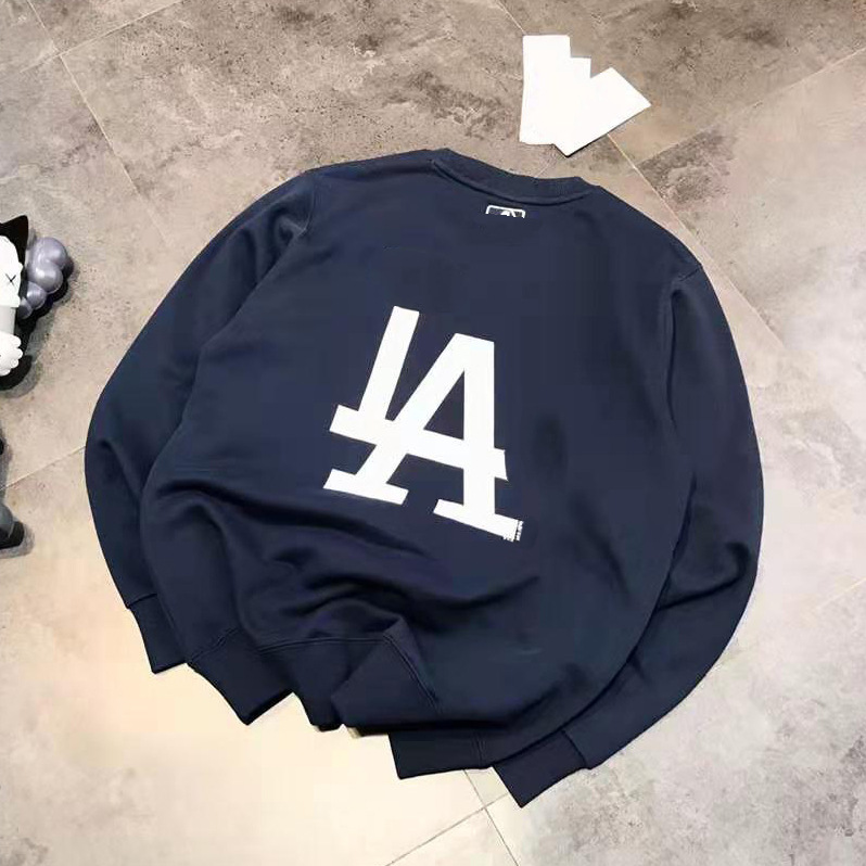 潮牌ny2021早春la字母印花圆领卫衣女宽松大码情侣休闲外套上衣
