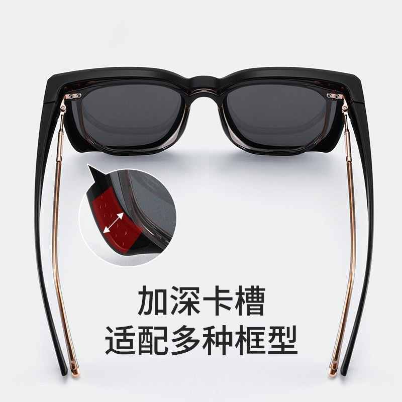 Myopia Glasses Sun Glasses Men's and Women's Fashionable Polarized UV-Proof Myopia Sunglasses for Driving Set of Glasses