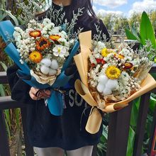 成品干花花束大束满天星真花女生生日礼物送女朋友闺蜜教师节老师