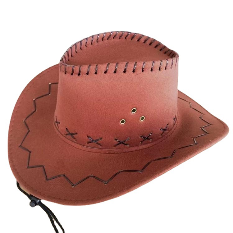 New Fashion Chicken Skin Deerskin Knight Western Cowboy Hat Camouflage Cloth Hat Travel Sun Hat Wholesale Straw Hat