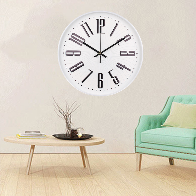 12-Inch Gilding Digital Wall Clock Light Luxury and Simplicity Modern Living Room European-Style Home Fashion Mute Golden Clock