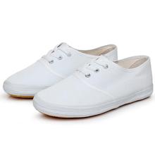 球鞋男款白白网鞋男女帆布鞋学校指定白布鞋小白鞋体操表演白鞋热