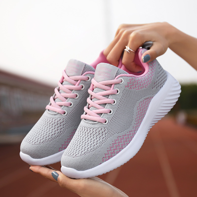 运动鞋女春网平底