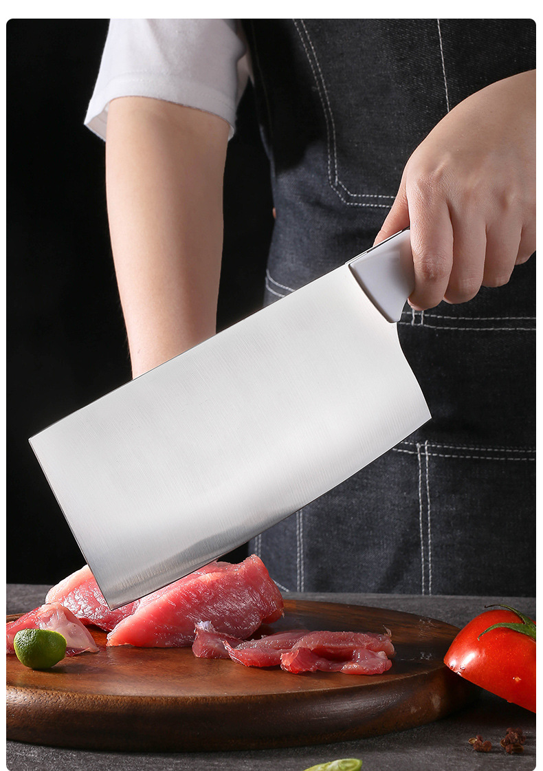 不锈钢菜刀abs塑料双合柄锋利切肉刀厨房刀具斩切刀厨师刀