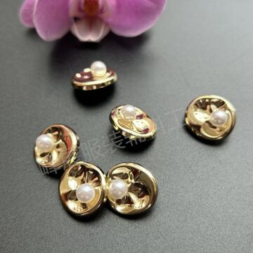 珍珠纽扣衬衫衬衣开衫毛衣针织衫高贵轻奢金属纽扣小香风装饰扣子