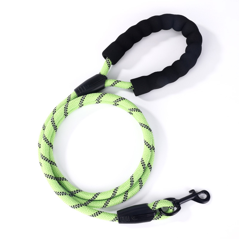 Dog Hand Holding Rope Nylon Reflective round Rope Multicolor Amazon Taobao Hot Sales Foam Handle Small, Medium and Large Dogs Dog