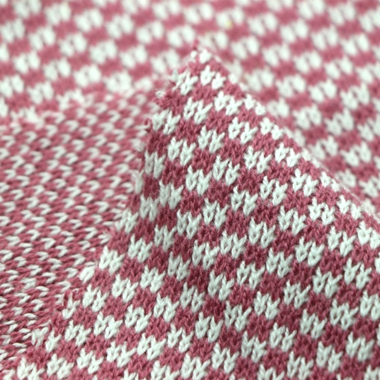 粗针色织提花双面布服装面料针织纬编股线腈纶棉提花色织双面布料