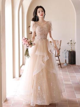 晚礼服女法式高级感成人礼公主裙演出服宴会超仙轻纱声乐艺考高定