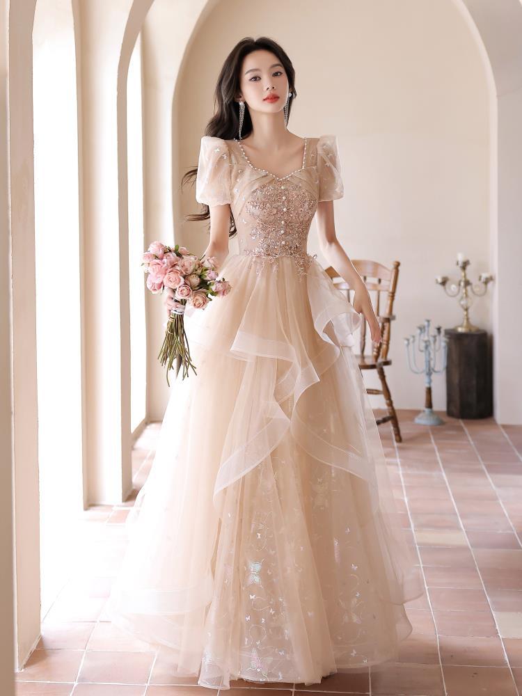 晚礼服女法式高级感成人礼公主裙演出服宴会超仙轻纱声乐艺考高定