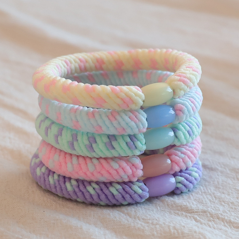 少女心日韩多巴胺彩色发绳高弹力耐用清新扎头发皮筋冰淇淋色头绳