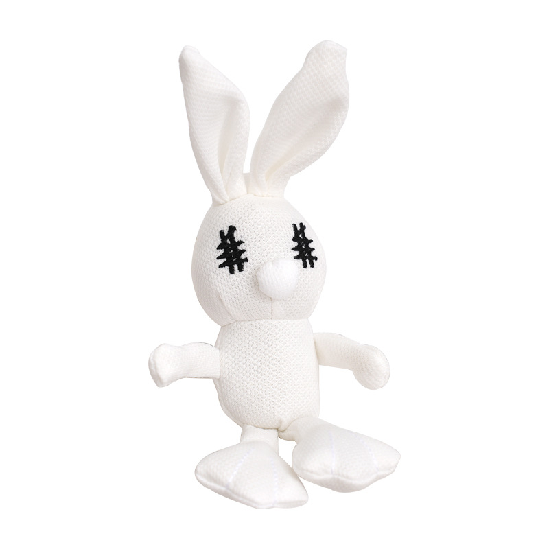 Cartoon Creative Manicure Rabbit Plush Doll Schoolbag Keychain Pendant Rabbit Doll Table Decoration Gifts